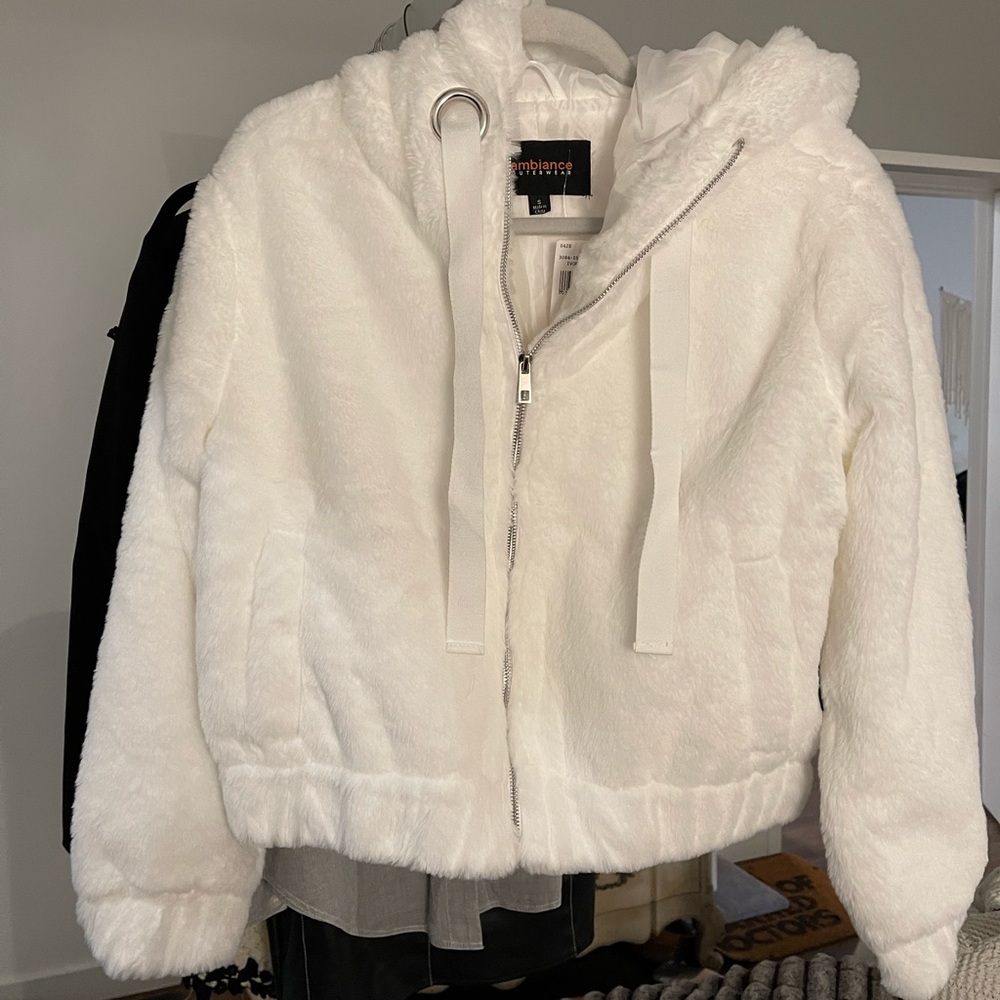 NWT Furry Bomber Jacket